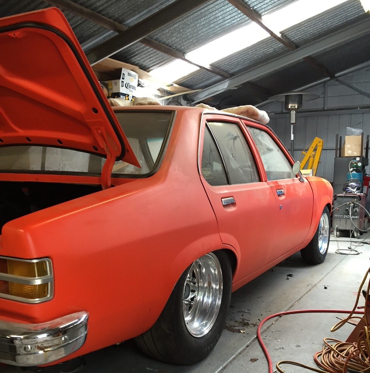 Laid up 1975 Holden Torana SL facing to the back