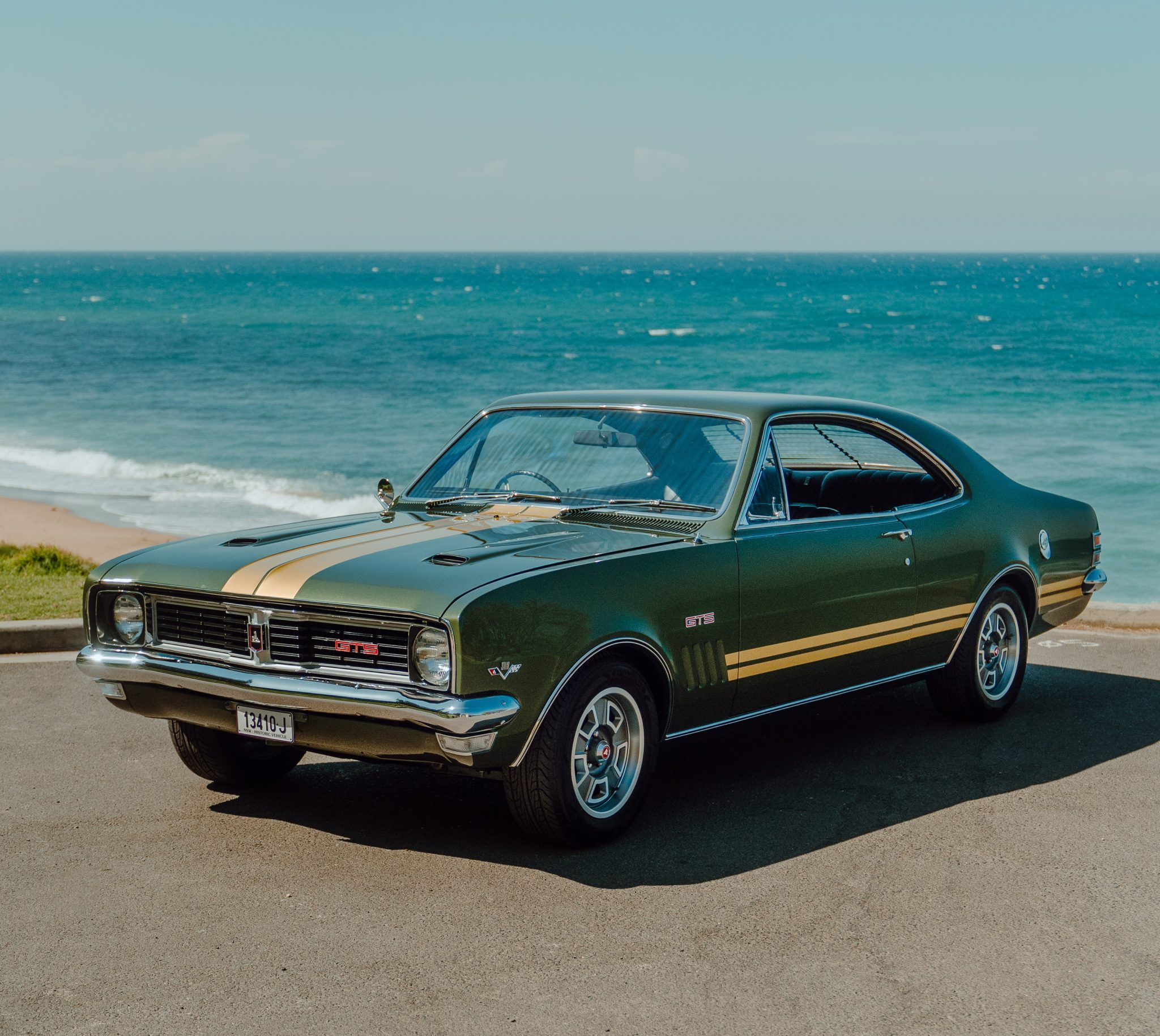 1969 Holden Monaro GTS Coupe at the beach